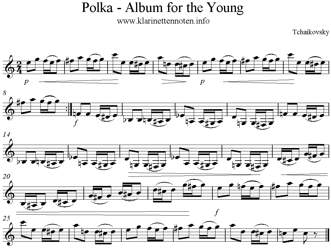 Polka , Album for the Young , Tschaikovsky